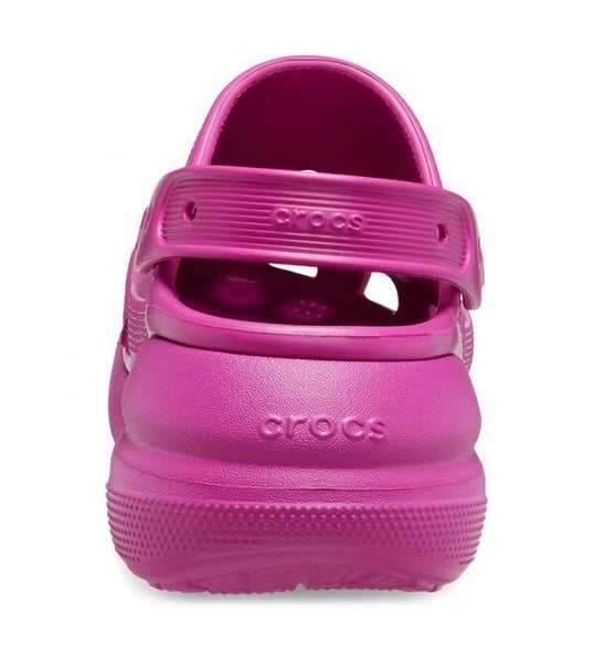 Crocs Crush 207521-6SV Clogs Unisex Fuchsia Slip-On Platform Casual Shoes NCB3