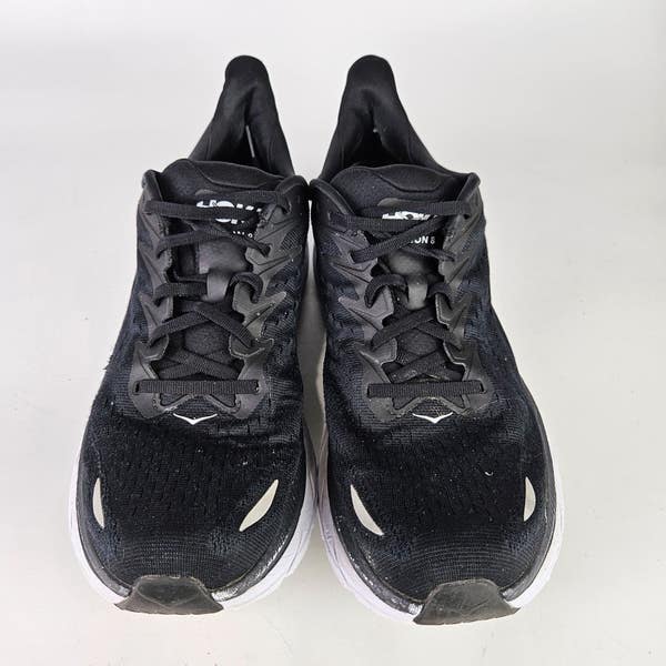 Hoka One One Mens Clifton 8 1119393 BWHT Black Running Shoes  display picture 1
