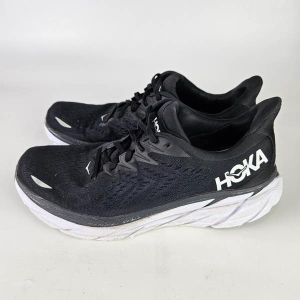 Hoka Clifton 8 Athletic Shoes Men 9.5 D Black White Run Sneakers 1119393 BWHT Hoka One One Clifton 8 Black White Men main image 2