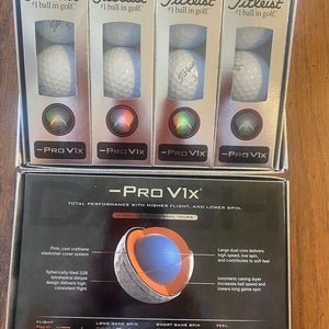 2 Dozen New Titleist Pro V1 Left Dash / White