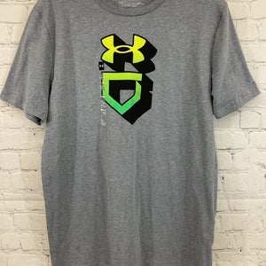 Under Armour 1365546 Boy's Baseball Gradient T-Shirt Light Steel YXL Extra Large