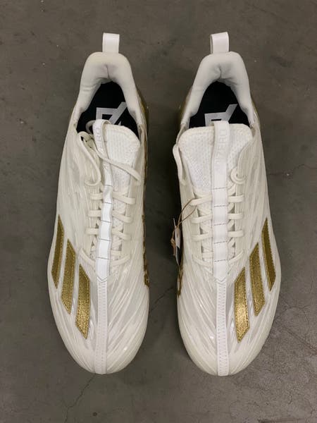 Size 13 - adidas Adizero Cleats White Gold Metallic *BRAND  display picture 2