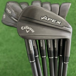 Callaway Apex 24 TI Fusion Black Smoke Iron Set 5-A / MMT 80 Stiff Graphite
