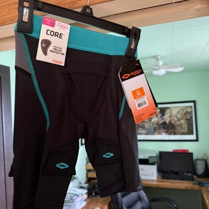 Girls tight compression short W/pelvic protector waist 19-20Shock Doctor (New)