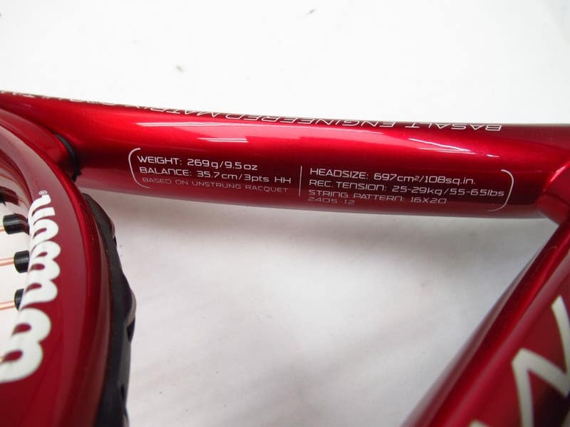 WILSON BLX FIVE TWO 108 TENNIS RACQUET (4 1/4) NEW GRIP