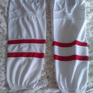 Canadian Olympic Team White Senior Large Kobe Socks Pro Stock (New)