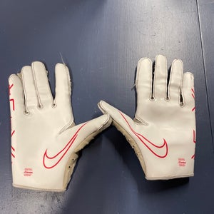 White Large Adult Nike Vapor Jet Gloves (Used)