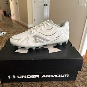 White Men's Size M 9.0 (W 10.0) Adult Under Armour Command Mc Molded Cleats (New)