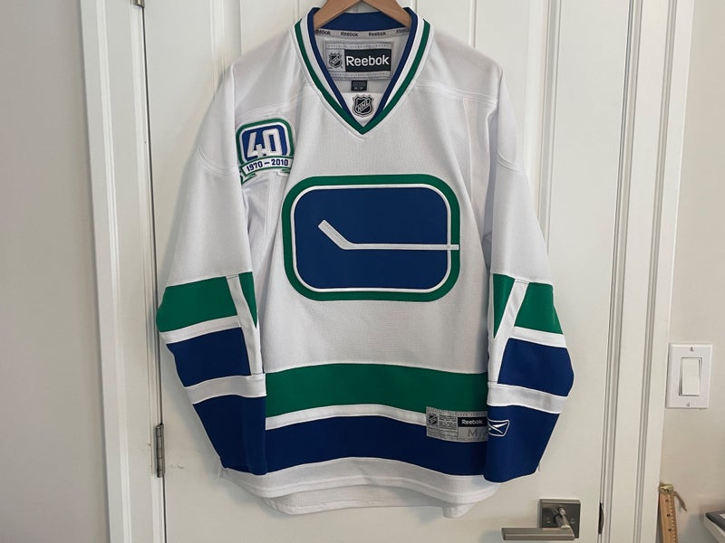 Authentic Reebok Vancouver Canucks 40th Anniversary Stick Jersey Size M Medium