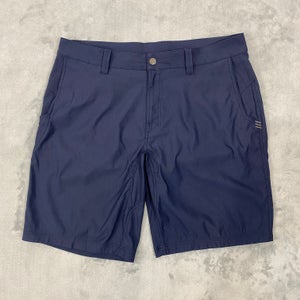 Stio COBURN Trail Shorts Men 35 Blue Functional Stretch Nylon 10" Flat Front