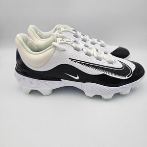 Nike Alpha Huarache Elite 4 Low MCS 'White Black' Baseball Cleats Mens Size 11.5
