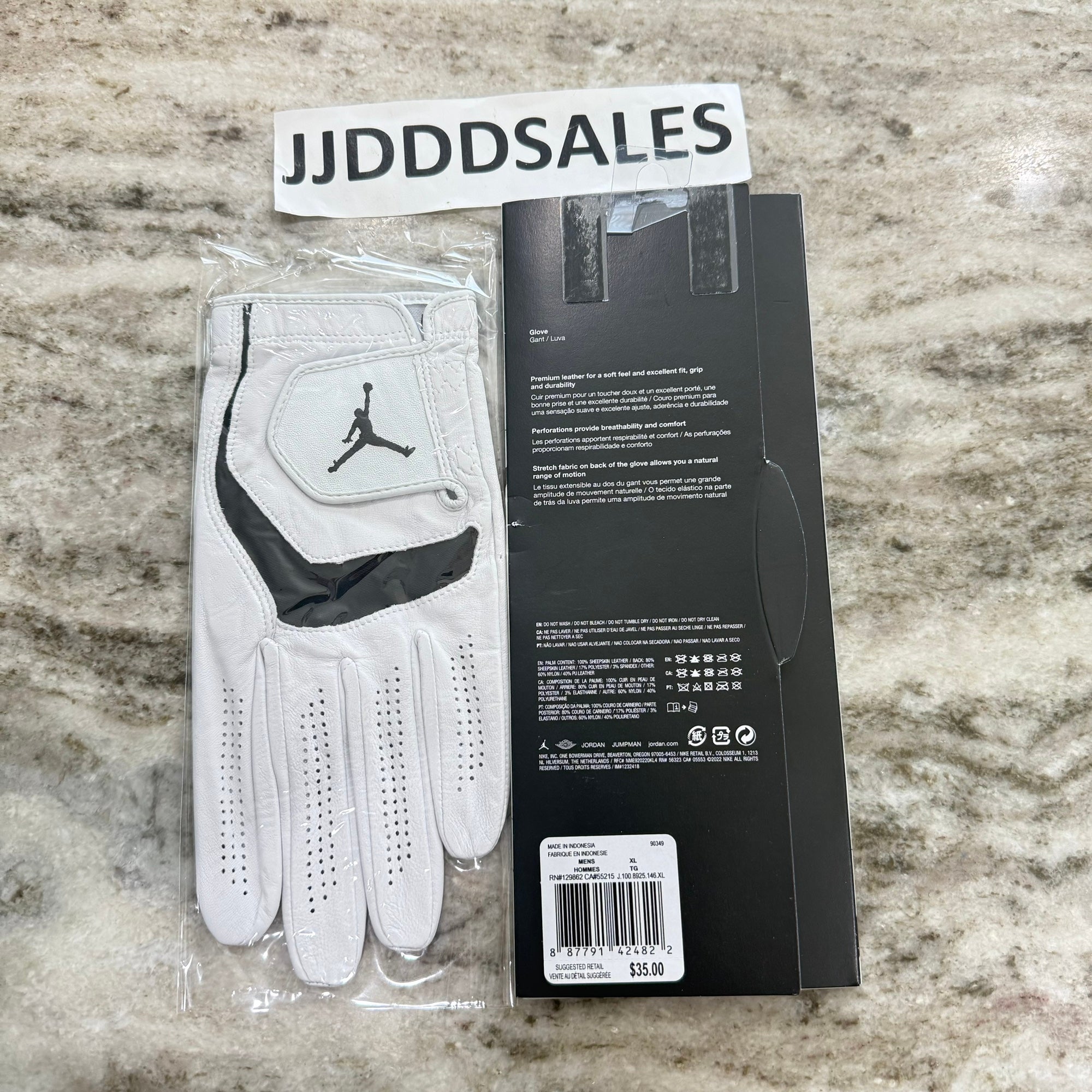 Jordan Brand（NIKE） - Jordan Golf Tour Golf Glove (Left Hand) NIKE Jordan Tour Golf Glove Left Hand Glove (Right Handed