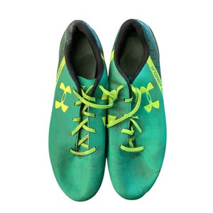 Used Under Armour Adult FB Cleats Green Senior 13 11760-S000075646