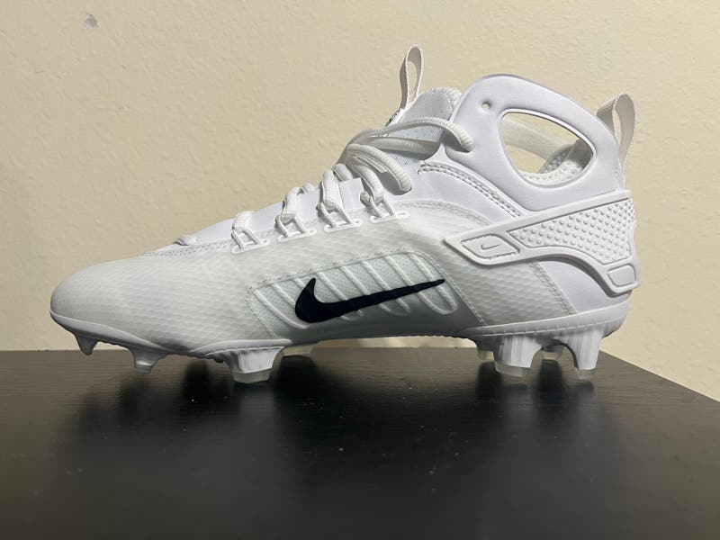 Mens Size 7 Nike Lacrosse Cleats Huarache 9 Elite LAX Low Top White FD0088-101 Nike Huarache 9 Elite Mid LAX Lacrosse Cleats White FD0088  main image 4