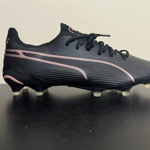 Puma KING ULTIMATE FG/AG Soccer Cleats Men's Size 7 Black/Copper Rose 107563-07