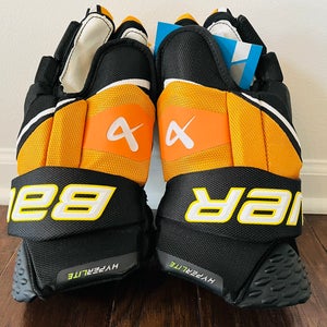 Bauer Hyperlite Gloves (New) Senior 14” Black/Yellow