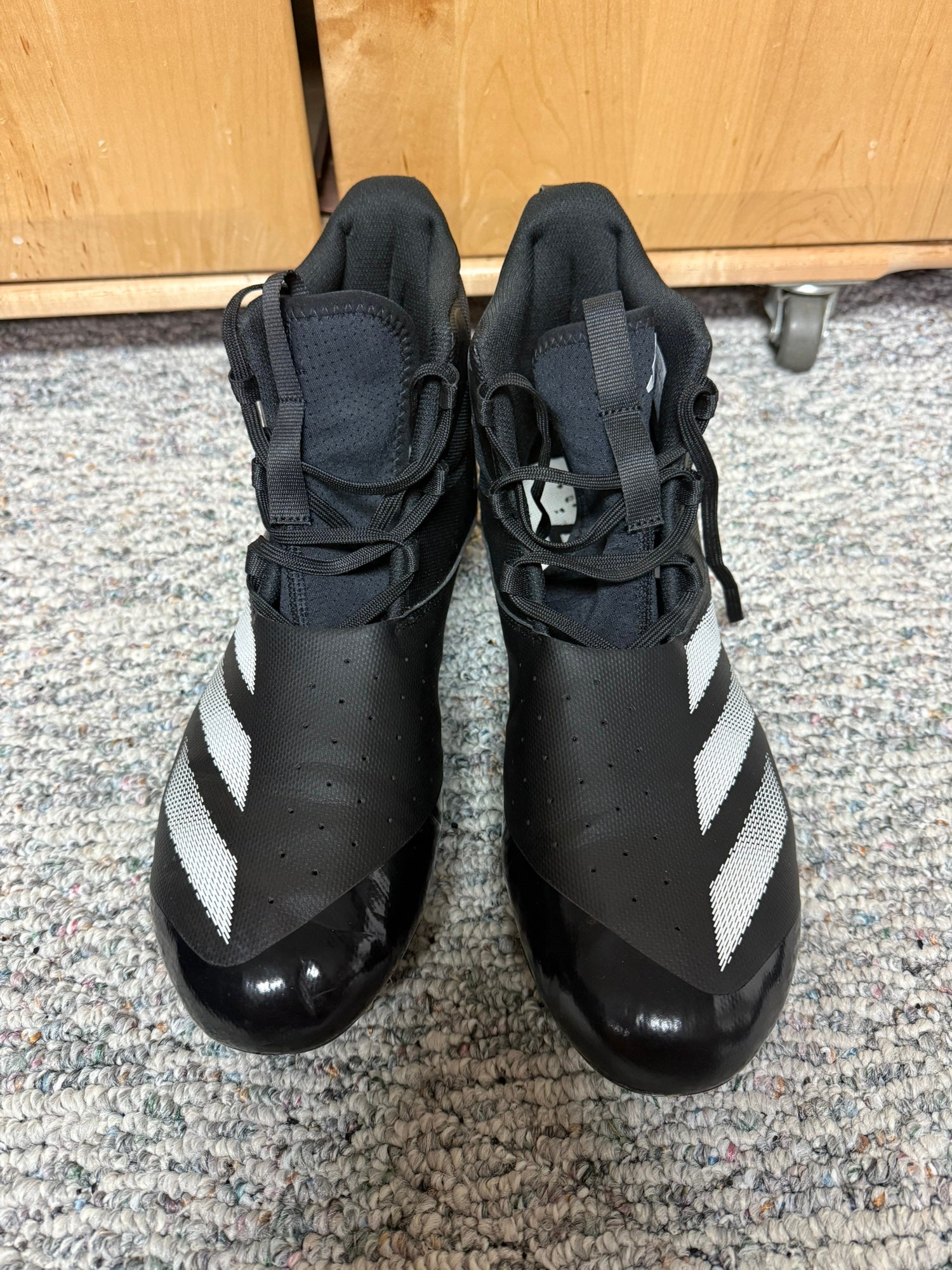 Adidas Men\'s SM Adizero Chaos To Turf Lineman Football Cleats Black Size 14 Adidas Adizero Chaos Linemen Football Cleats (size 14  main image 2