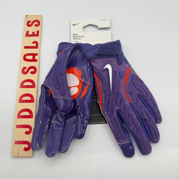 グローブ NIKE SUPERBAD GLOVES PURPLE M Nike Superbad Football Gloves NCAA Clemson Tigers Purple HF5789