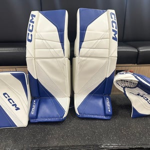 New 34+1 CCM E-Flex 6 Goalie Full Set (White/Royal)