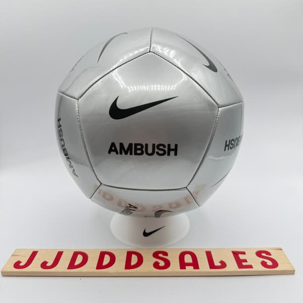 Nike x Ambush Metallic Silver Soccer Ball FN1583-095 Size 5 NWT