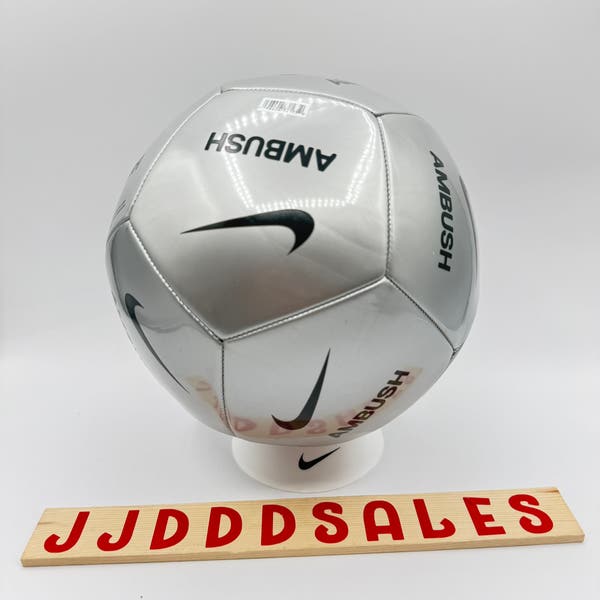 Nike x Ambush Metallic Silver Soccer Ball FN1583-095 Size 5 NWT