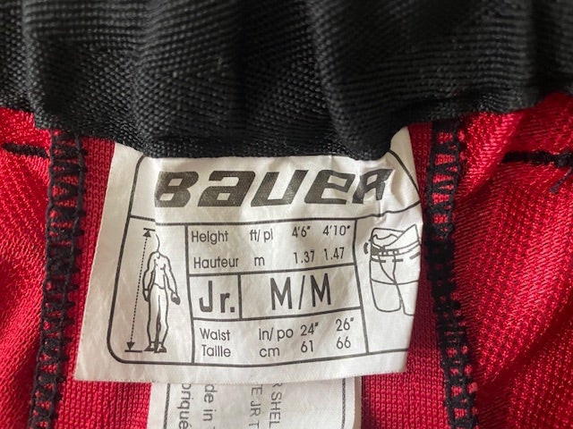 Red Junior Medium Bauer Pant Shell (Used) | SidelineSwap | Buy and Sell ...