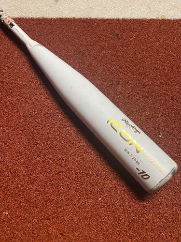 2024 Rawlings Icon USSSA Certified Bat (-10) Composite 20 oz 30" (Used)