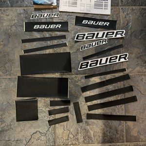 Brand New Bauer Hockey Goalie GSX Pads, Blocker, Glove Graphic Kit - Black (1057906)