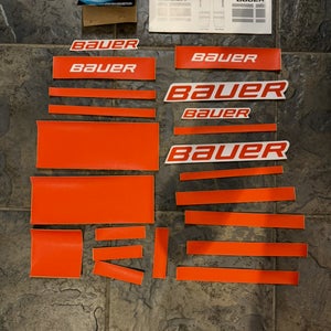 Brand New Bauer Hockey Goalie GSX Pads, Blocker, Glove Graphic Kit - Orange (1057906)