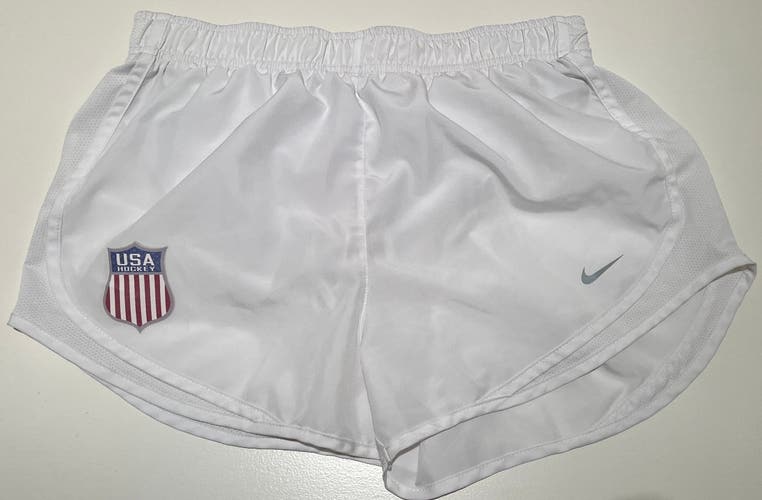 Nike USA Hockey Apparel (navy and white shorts, white long sleeve shirt)