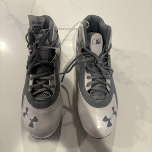 White Kid's Size M 5.5 (W 6.5) Youth Under Armour High Top (New)