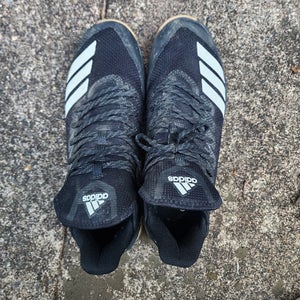 adidas Performance Icon 4 Baseball Turf Shoes — Black, Size 10