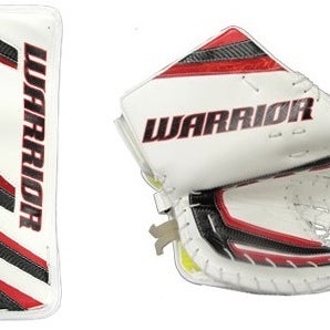 Warrior Messiah Pro goalie blocker glove catcher set hockey goal SR wht blk 1-pc