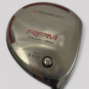 Men's RH Adams Golf Redline RPM 460cc Draw 11.5 Titanium NVS 65g Regular