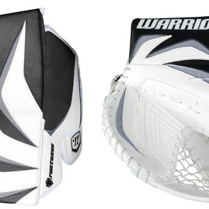 Warrior Fortress Pro goalie blocker catcher set glove ice hockey SR black white