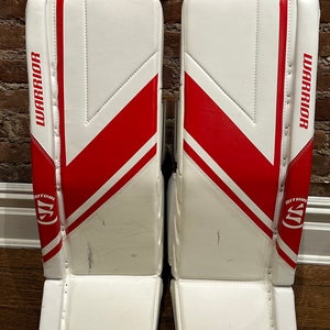 Warrior Ritual G6 Jr Leg Pads 28” +1” White/Red (Lightly Used)