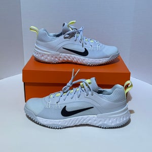 Size 10 Nike Huarache 9 Elite TF LAX SE 'Grey White' FV6148-001