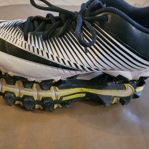 NIKE Men's VPR Fastflex Low Football Cleats White/Black, 833391, Vapor Size 11