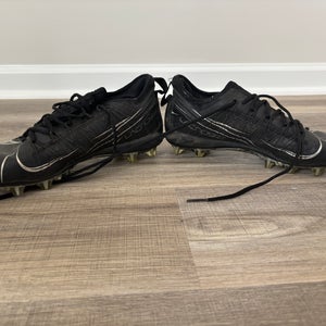 Black Men's Size M 10.5 (W 11.5) Adult Nike Alpha Huarache 7 Elite Molded Cleats (Used)