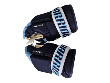 Used Warrior ALPHA GLOVES Senior Gloves Carolina Blue 15" 11617-S000325120