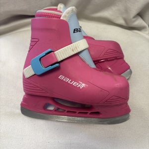 Girls Junior Size 8/9 Bauer Lil Angel Ice Hockey Skates. Pink.