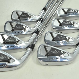 LEFT HANDED Callaway Apex 21 4-PW,AW Iron Set Stiff Flex MPH 95g Steel  # 196428