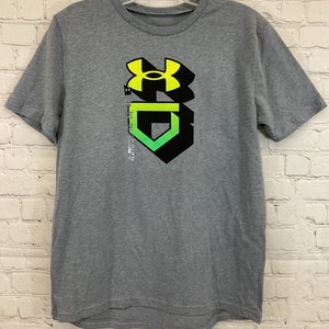 Under Armour 1365546 Boy's Baseball Gradient T-Shirt Light Steel YLG Youth Large