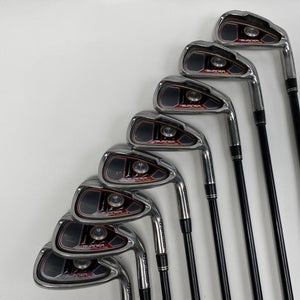 TaylorMade Burner Plus Iron Set 4-PW+AW REAX 60g Regular Graphite Mens RH