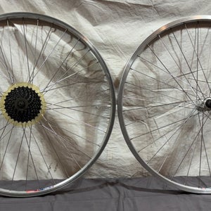 Vintage 1990s Weinmann 519 7-Speed 36-Spoke Aluminum 26" Wheelset Shimano RM40