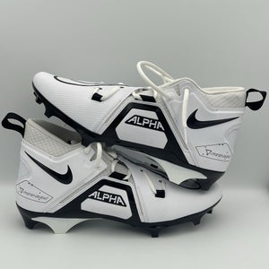 Nike Alpha Menace Pro 3 Football Cleats White/Black CT6649-100 Mens Size 12.5