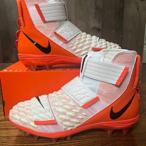 Nike Force Savage Elite TD 2 NBY Football Cleats White Orange BV3962-101 Size 13
