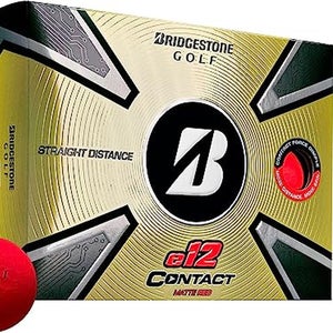 Bridgestone e12 Contact Soft Golf Balls (12pk, MATTE RED, 2023) NEW