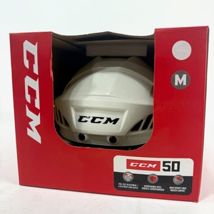 New White CCM 50 Helmet | Medium