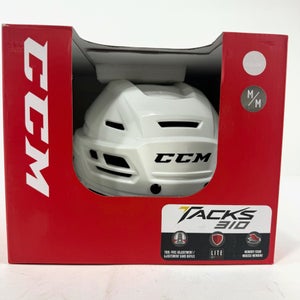 New White CCM Tacks 310 Helmet | Medium